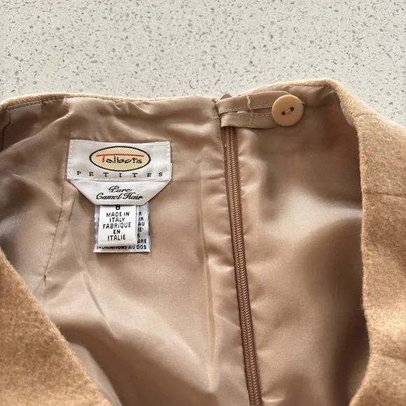 Talbots Pencil Skirt Women's Sz 8 Petite Tan Camel Hair Fitted Classic Secretary - Picture 8 of 12